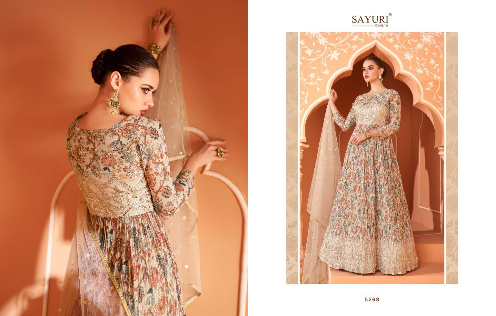 Saheli By Sayuri Wedding Dupatta With Gown Catalog
